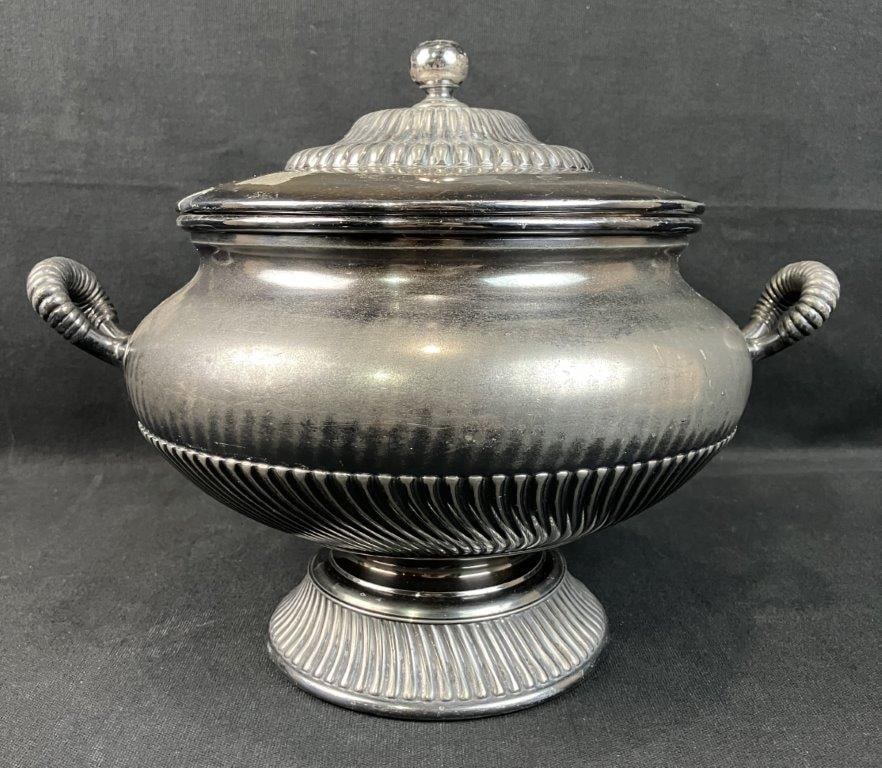 Silverplate Tray and Covered Serving Dish - 7