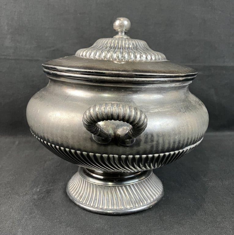 Silverplate Tray and Covered Serving Dish - 8
