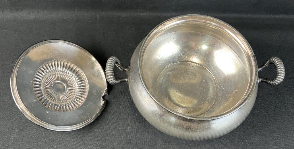 Silverplate Tray and Covered Serving Dish - 9