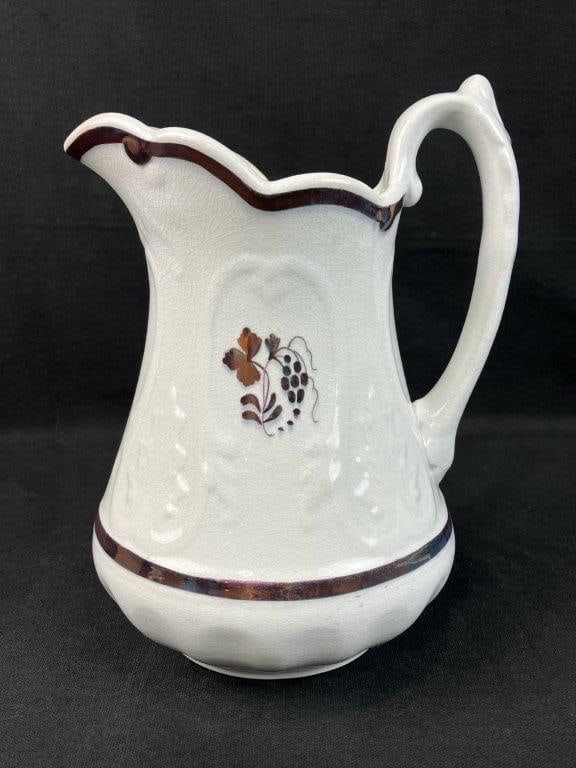 Decorated Ironstone Pitcher - 2