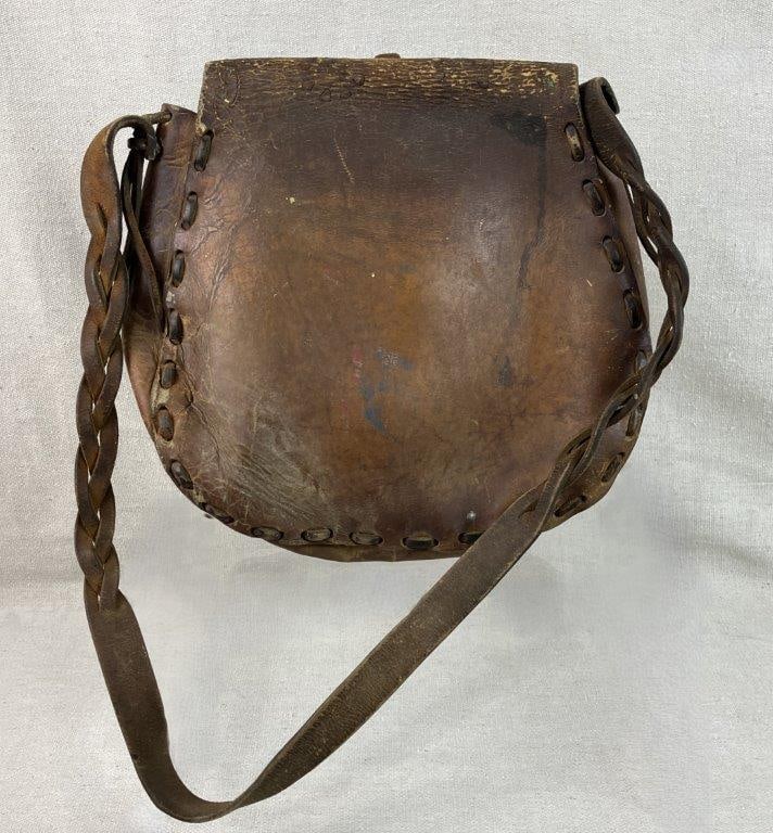 Western Hand-Tooled Leather Saddle Bag Purse - 4