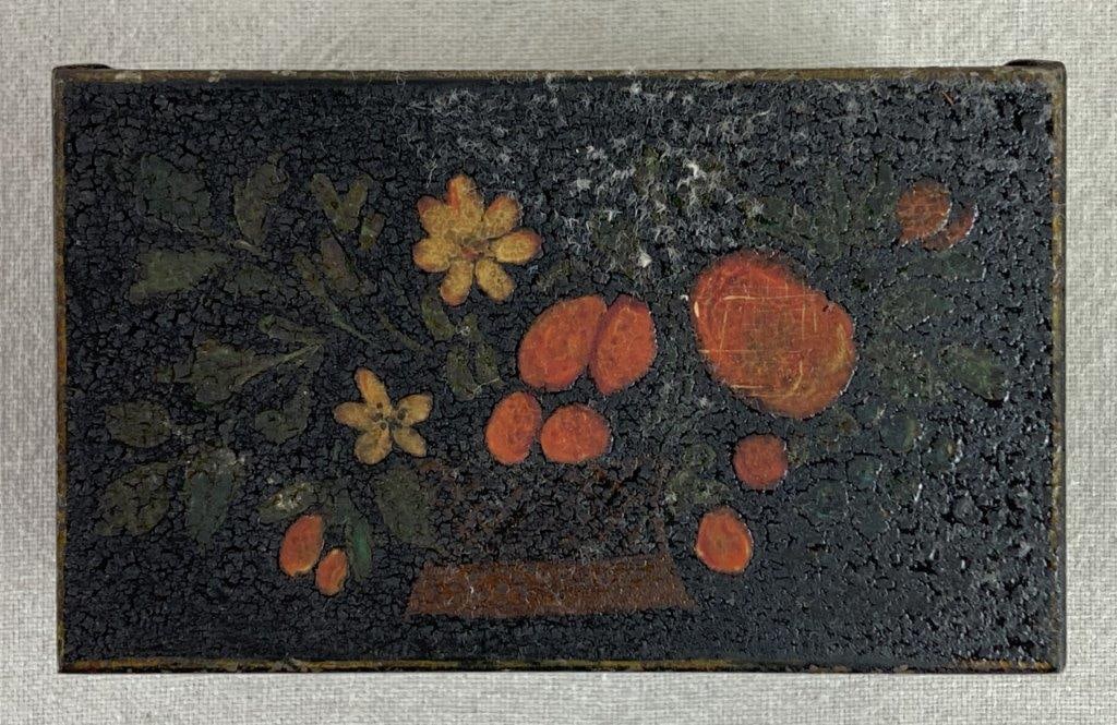 Black Tin Fruit Motif Box - 2