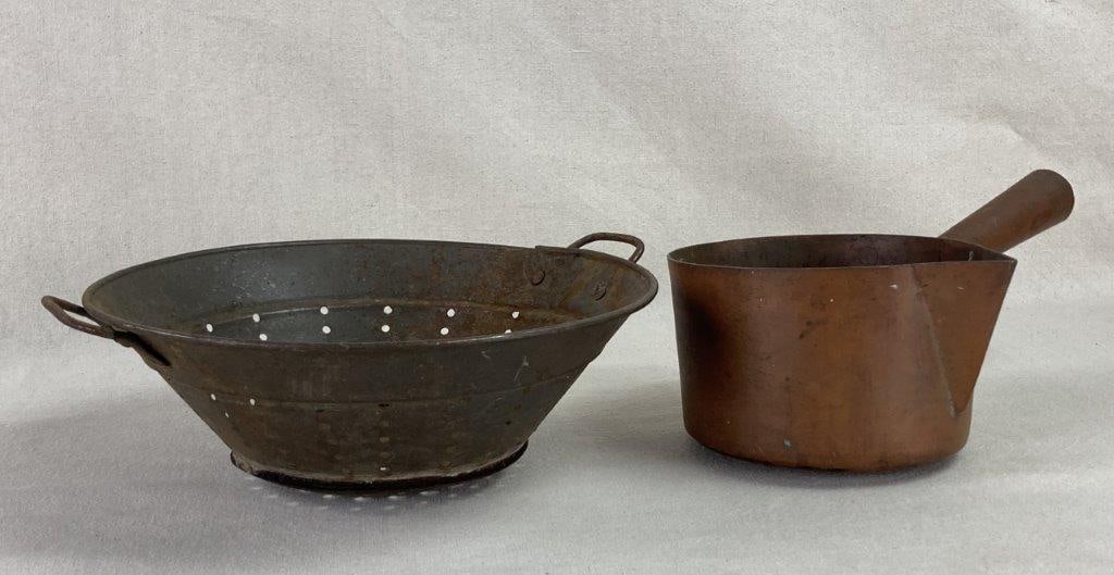 Copper Pot and Aluminum Colander (1 of 8)