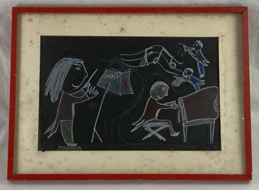 Musical Performance Crayon Drawing (1 of 5)