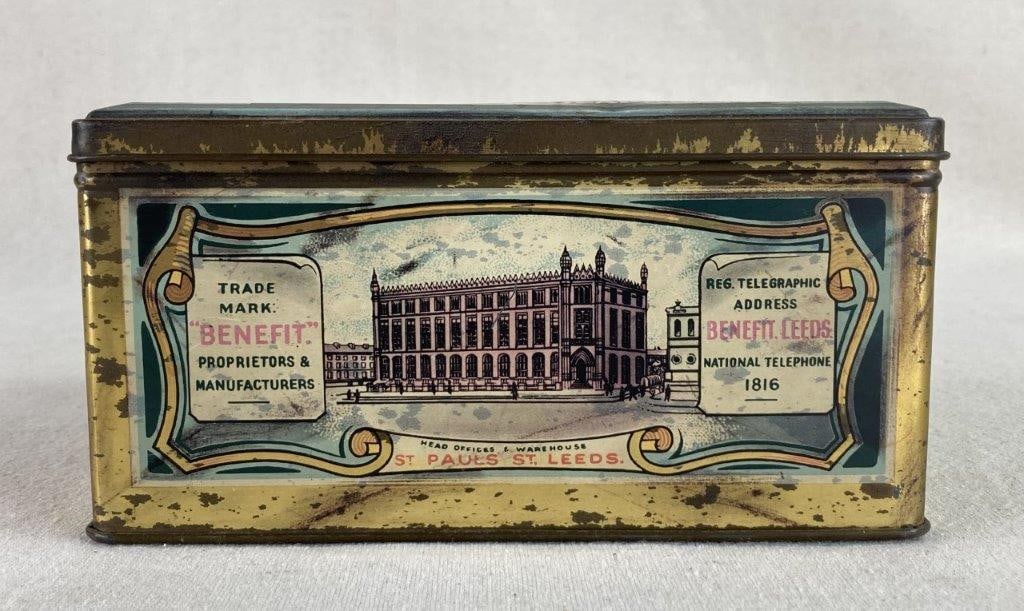Public Benefit Boot Company Advertisement Tin with Coin Tin - 3