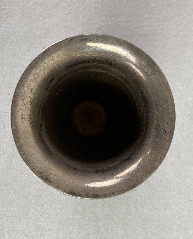 Leather Wrapped Silver Plate Vase - 2