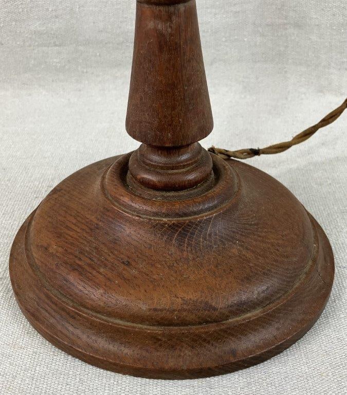 Turned Oak Lamp - 2