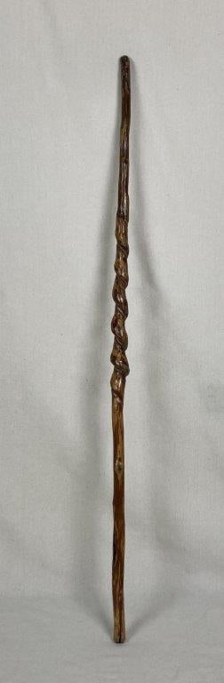 Spiral Carved Wood Walking Stick (1 of 4)
