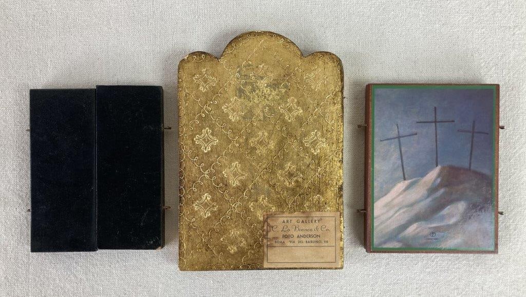 Three Triptych Religious Icons - 5