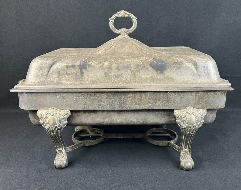 Large-Scale Silver Plated Covered Serving Dish - 2