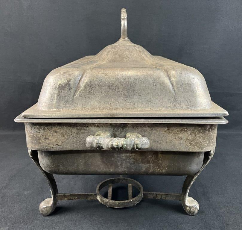 Large-Scale Silver Plated Covered Serving Dish - 4