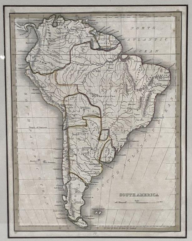 19th Century Engraving of South America - 2