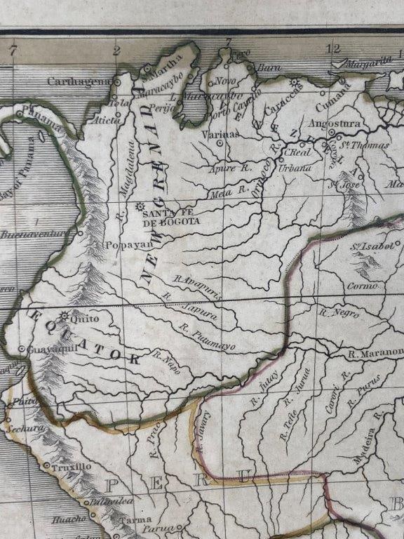19th Century Engraving of South America - 4