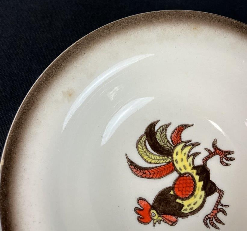 Metlox Poppytrail Red Rooster Bowls and Cups - 3