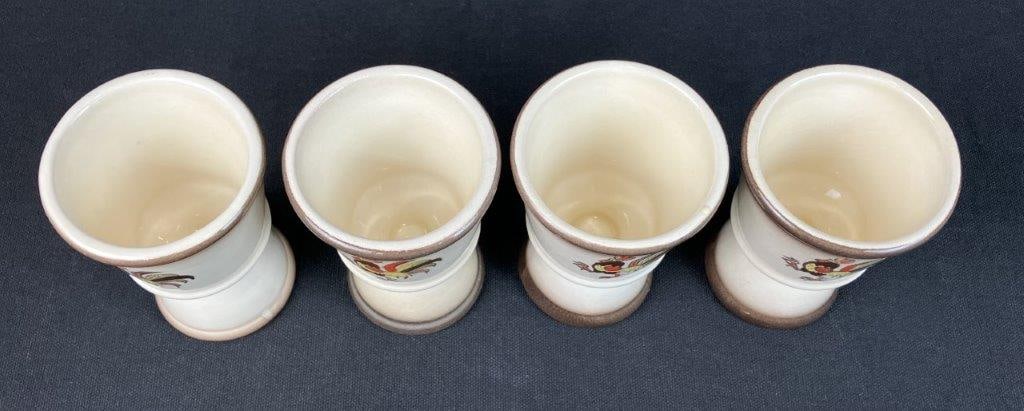 Metlox Poppytrail Red Rooster Bowls and Cups - 6