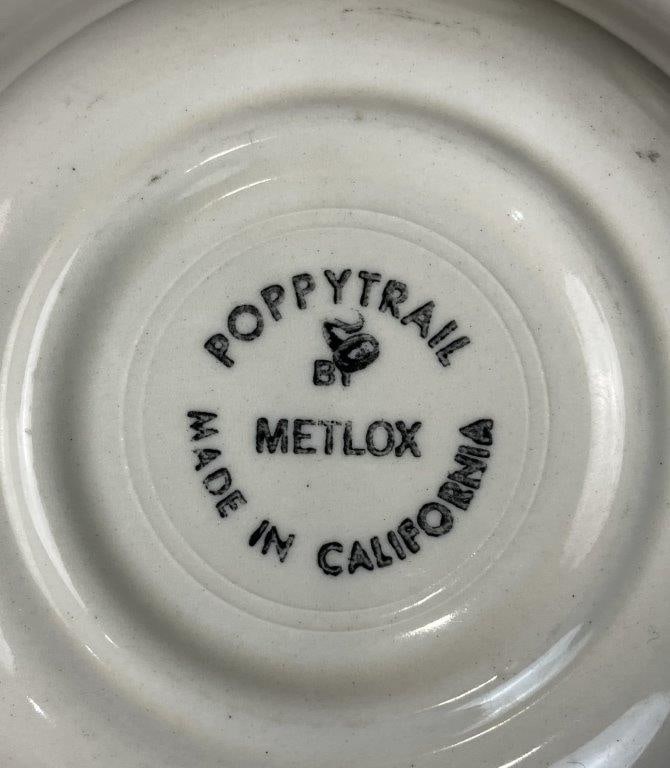 Metlox Poppytrail Red Rooster Bowls and Cups - 7