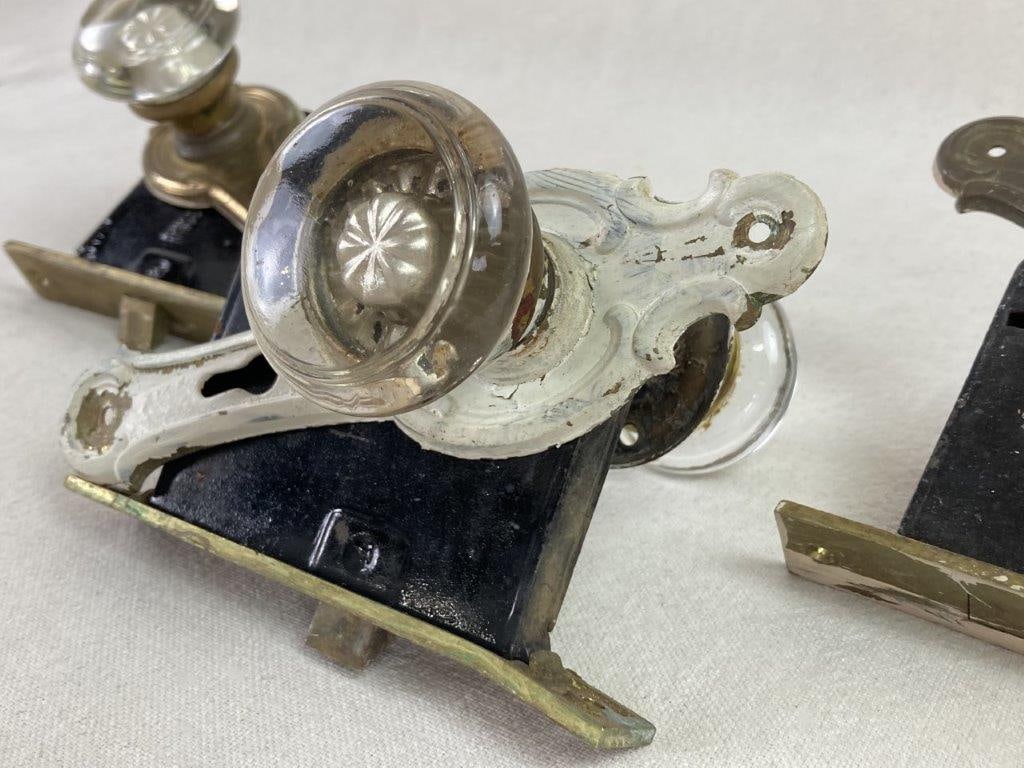 Art Deco Brass Door Locksets - 3