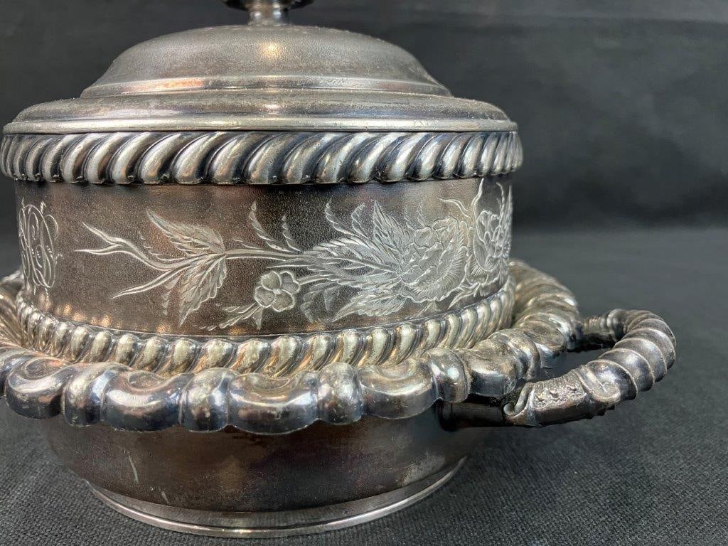 Silverplate Covered Butter Dish - 3