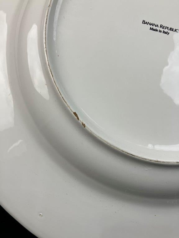 Massive Banana Republic Italian Plate - 5
