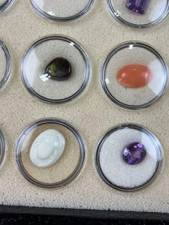 Lot of 50 Gemstones Including Precious Stones - 8