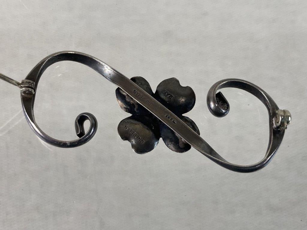 Three Sterling Silver Brooches Including Stuart Nye - 7