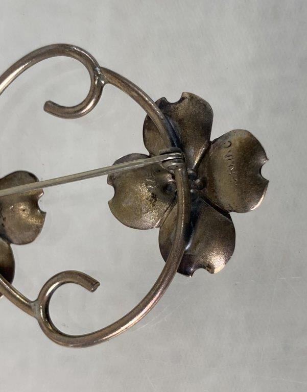 Three Sterling Silver Brooches Including Beau - 7