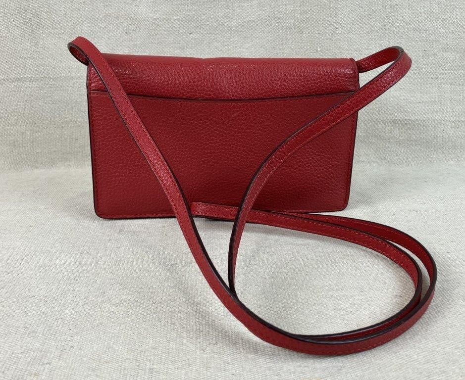 Coach Red Leather Crossbody Bag - 4