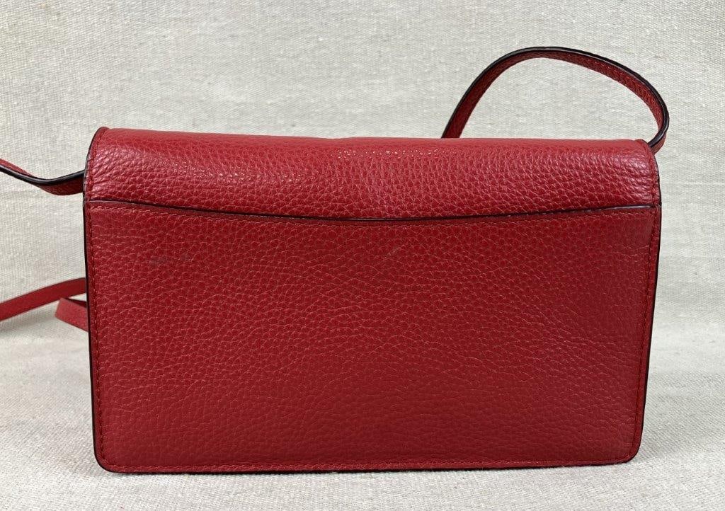 Coach Red Leather Crossbody Bag - 5