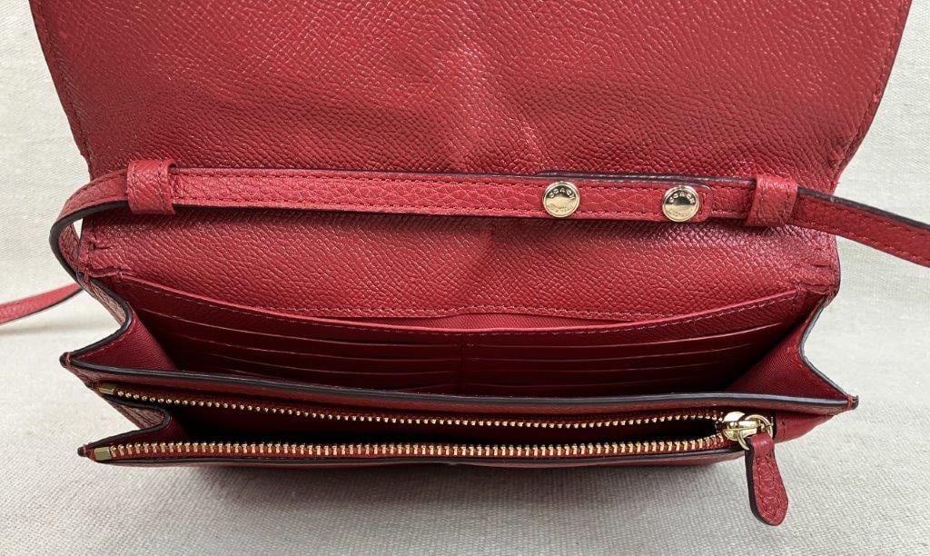 Coach Red Leather Crossbody Bag - 9