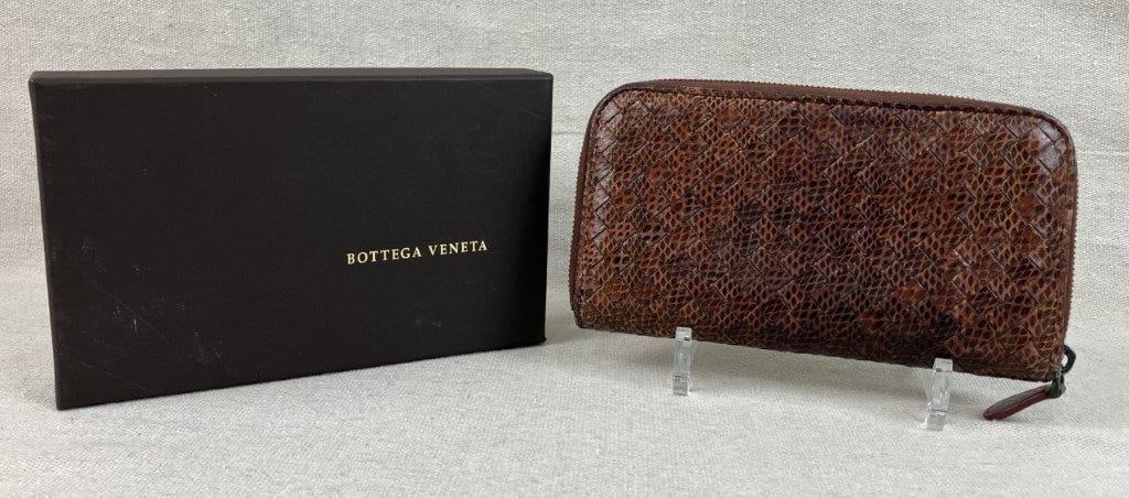 Bottega Veneta Python Leather Wallet
