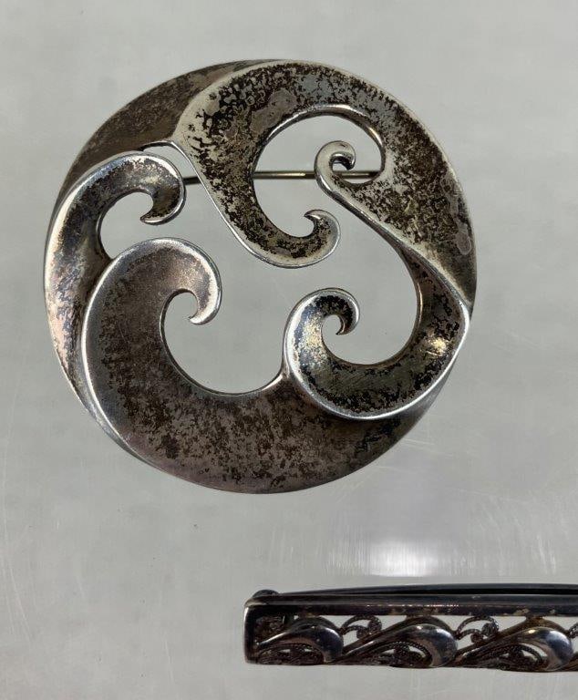 Vintage Sterling Silver Brooches Including MFA - 2