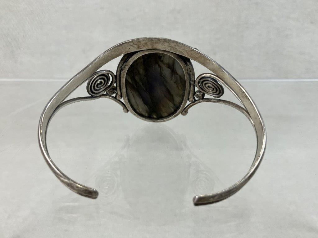 Sterling Silver Labradorite Cuff Bracelet - 3