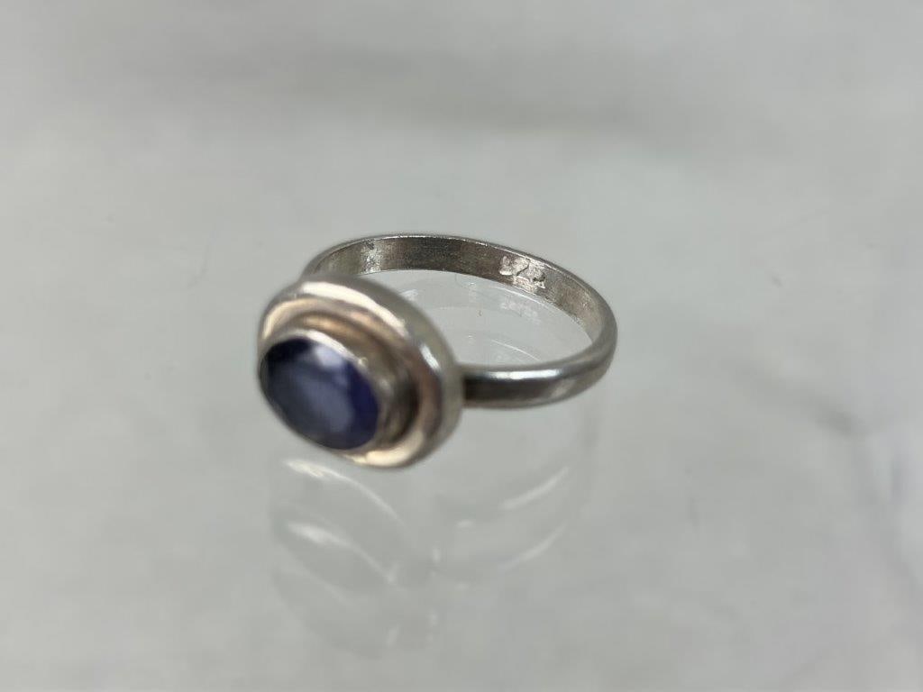 Vintage Sterling Silver Rings with Silver-tone Ring - 4