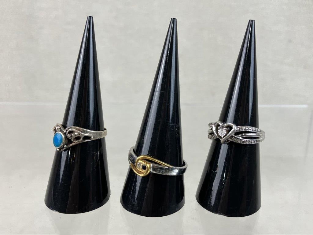 Sterling Silver Fashion Rings - 2
