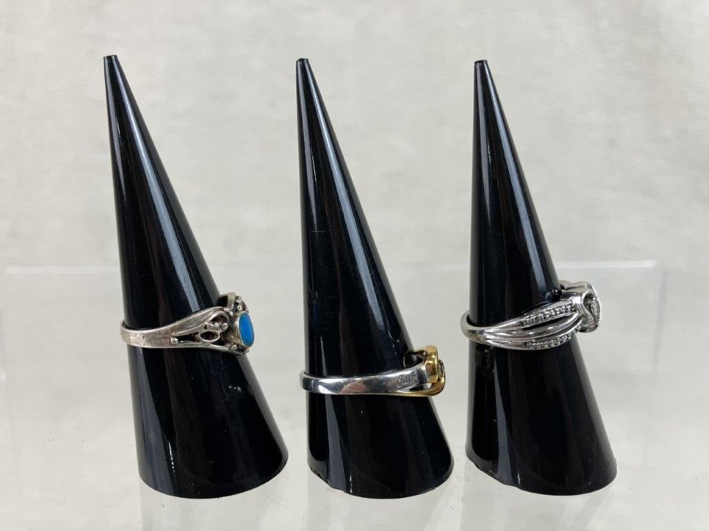 Sterling Silver Fashion Rings - 4