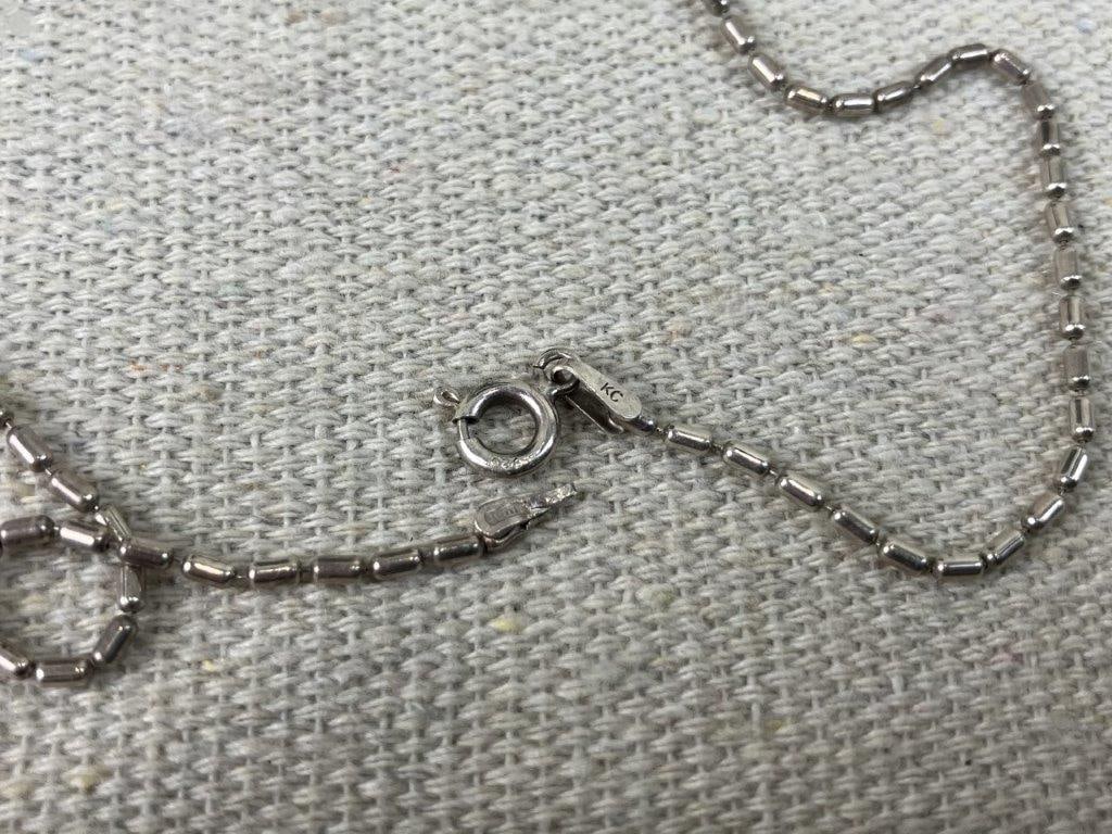 Sterling Silver Chrome Diopside Necklace - 5