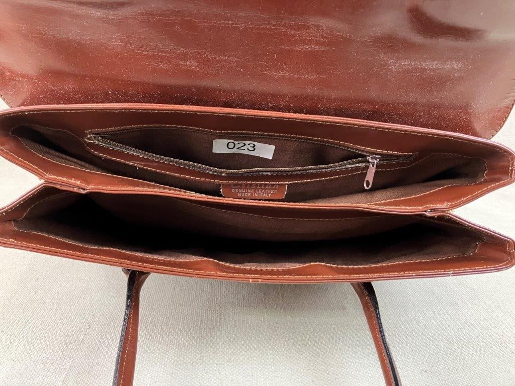 Cristian Leather Briefcase Tote Bag - 5