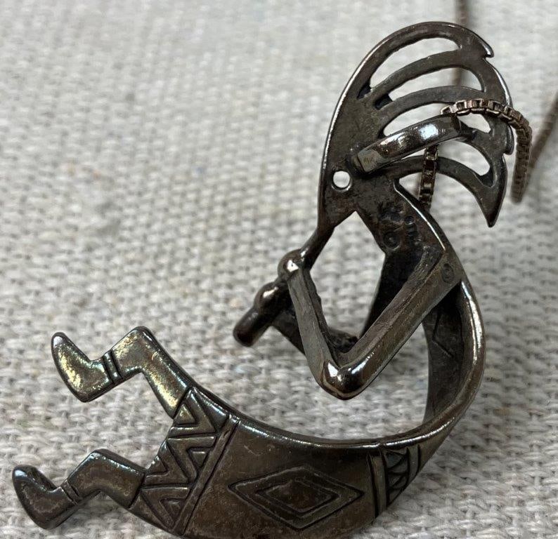 Sterling Silver Kokopelli Necklace - 3