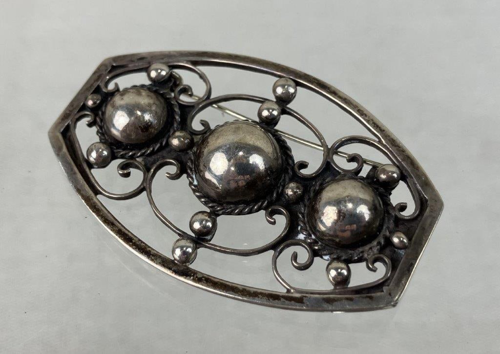 Vintage Sterling Silver Brooch - 2