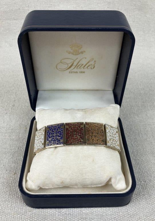 Renaissance Revival Enameled Filigree Bracelet - 3