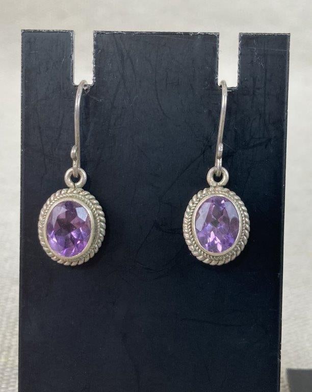 Two Pairs of Artisan Sterling Silver Dangle Earrings - 2