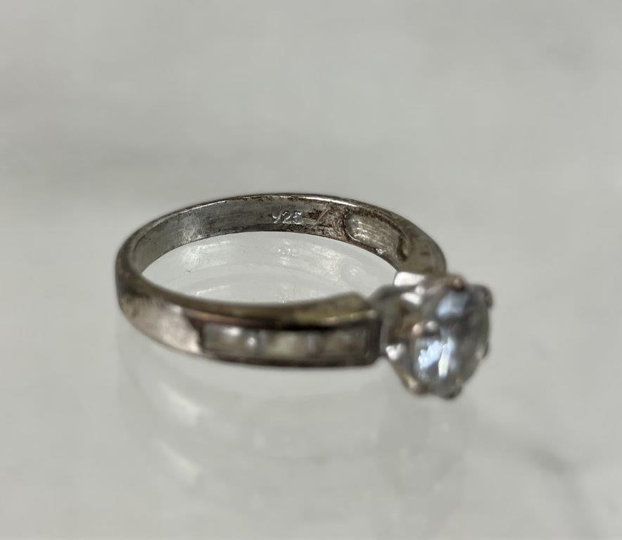 Three Sterling Silver Rings - 4