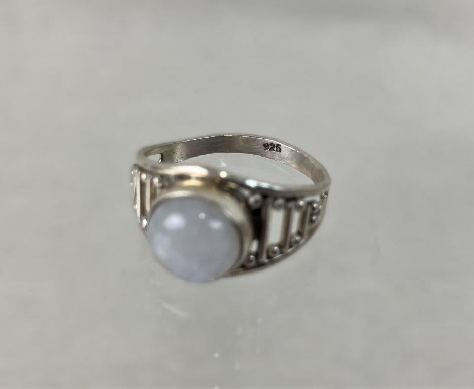 Three Sterling Silver Rings - 5