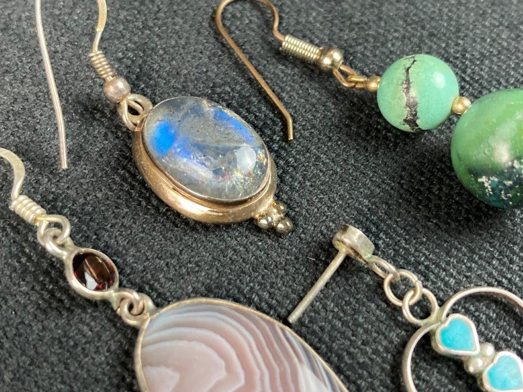 Collection of Six Pierced Mismatched Earrings - 3