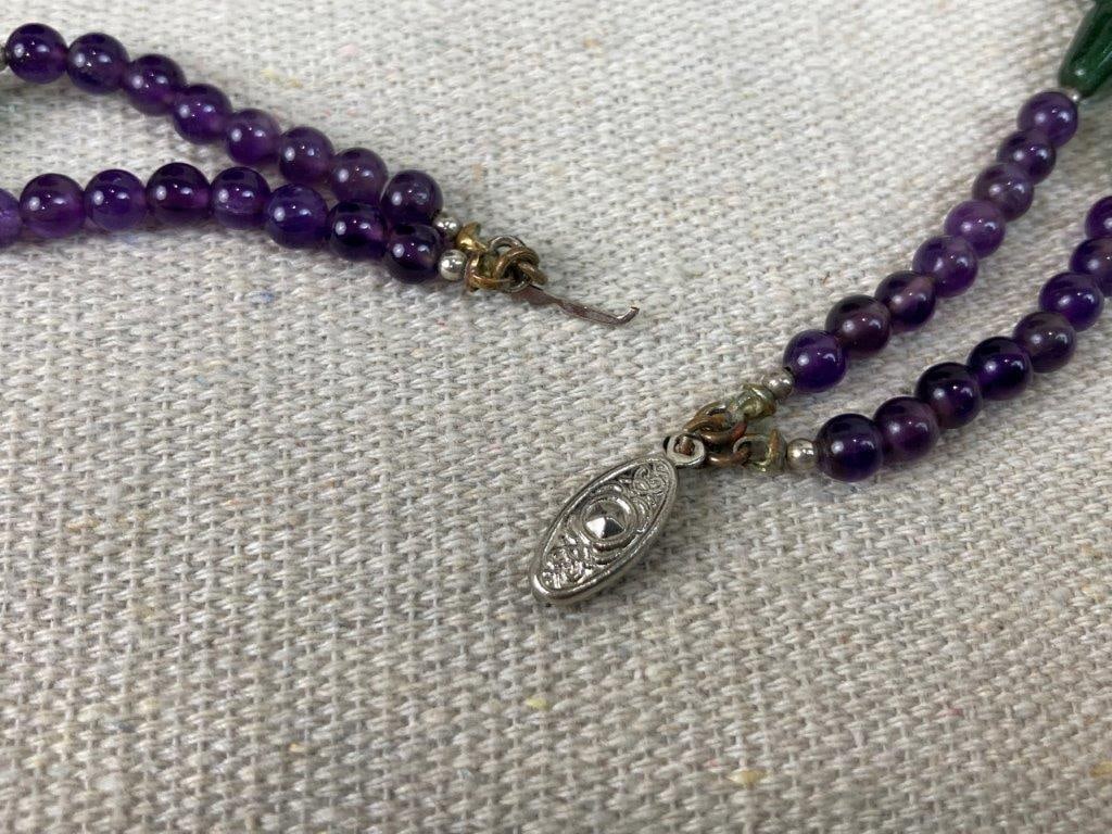 Amethyst and Aventurine Beaded Necklace - 3