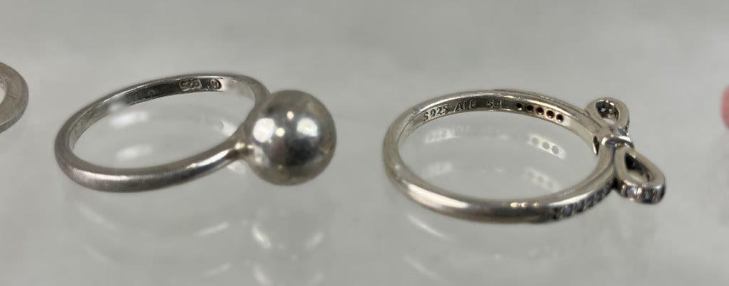 Sterling Silver Rings Including Avon and Pandora - 6