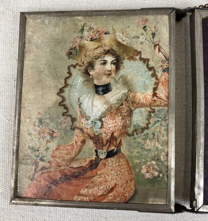 Antique Edwardian Triptych Folding Vanity Mirror - 5