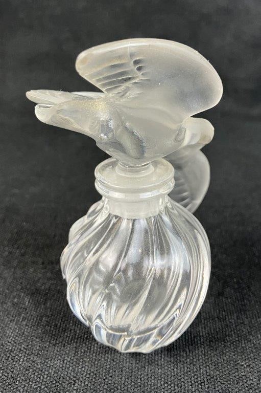 Lalique Art Glass Dove Perfume Bottle - 4