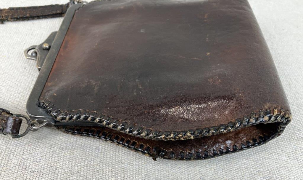 Art Nouveau Tooled Leather Purse - 12