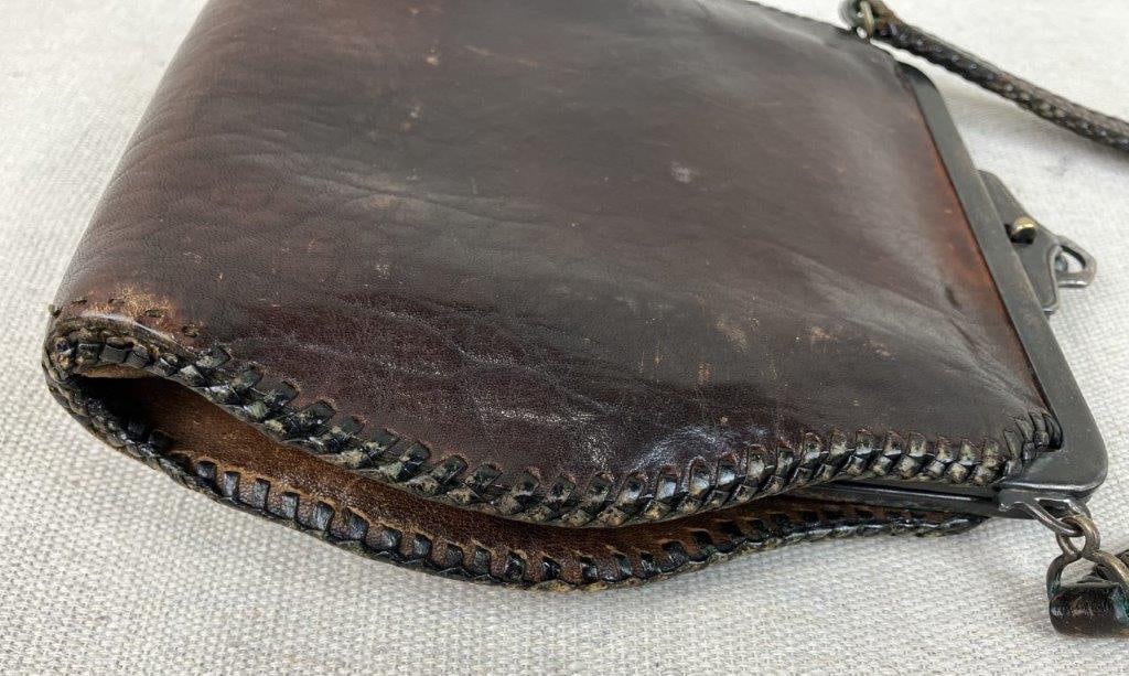 Art Nouveau Tooled Leather Purse - 13